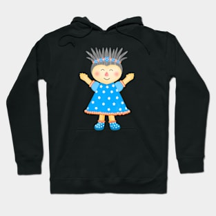 Happy and funny girl. Hoodie